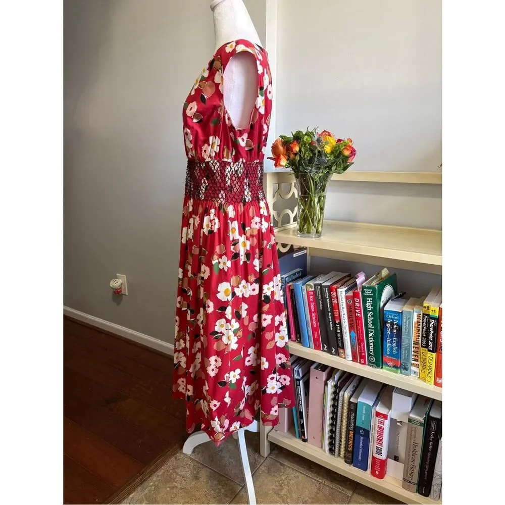 Kate Spade Botanical Garden Poplin Midi Dress - Picture 4 of 5